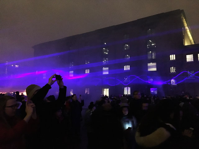 Daan Roosegaarde: Waterlicht. Lumiere London 2018. Photograph: Veronica Simpson.