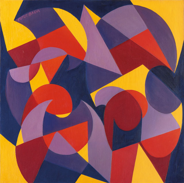 Giacomo Balla (1871-1958). Tick Tack N. 40, c1929. Oil on canvas, 77 x 77 cm. Courtesy Mazzoleni.