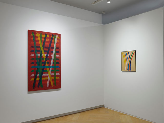 Installation view, Light in Motion: Balla, Dorazio, Zappettini. Courtesy Mazzoleni.