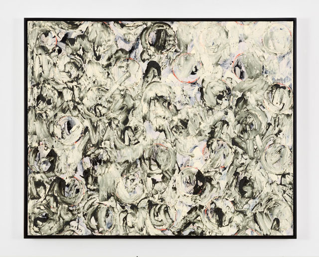 Julian Lethbridge. Battery, 2015-17. Oil, pigment stick, in medium on linen, 76 x 94 cm (30 x 37 in). Courtesy the artist and Contemporary Fine Arts. Photograph: Matthias Kolb.