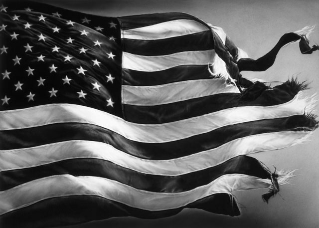 Robert Longo. Untitled (Election Day 2016), 2017. Charcoal on mounted paper, 152.4 x 109.9 cm. Courtesy Galerie Thaddaeus Ropac London · Paris · Salzburg. Photograph: Artist Studio.