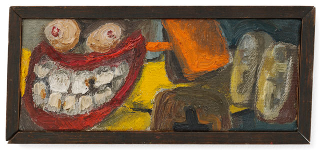 Lee Lozano. No title, c1962. Oil on canvas on wood, 6.3 x 16.5 cm. © The Estate of Lee Lozano. Courtesy the Estate and Hauser & Wirth.