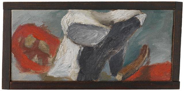 Lee Lozano. No title, c1962. Oil on canvas on wood, 6.6 x 15.2 cm. © The Estate of Lee Lozano. Courtesy the Estate and Hauser & Wirth.