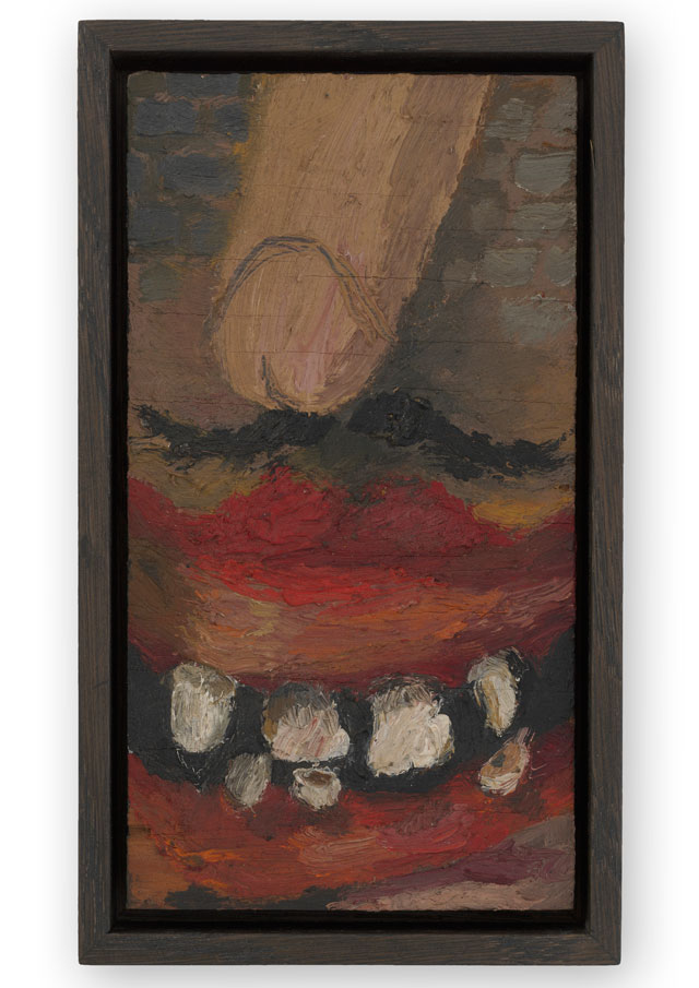 Lee Lozano. No title, c1962. Oil on plywood panel, 15.3 x 8.2 x 0.6 cm. © The Estate of Lee Lozano. Courtesy the Estate and Hauser & Wirth.