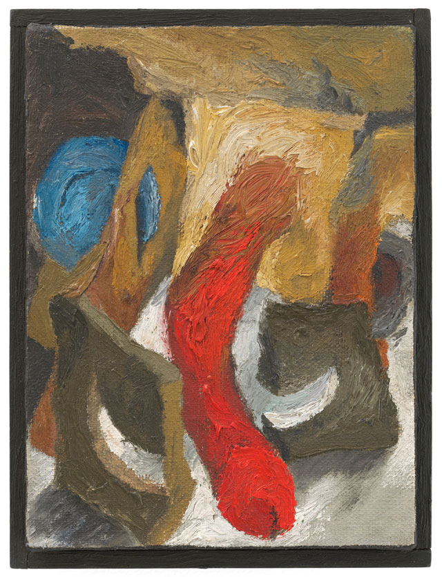 Lee Lozano. No title, c1962. Oil on canvas over wood, 17.1 x 12.8 x 4.4 cm. © The Estate of Lee Lozano. Courtesy the Estate and Hauser & Wirth.