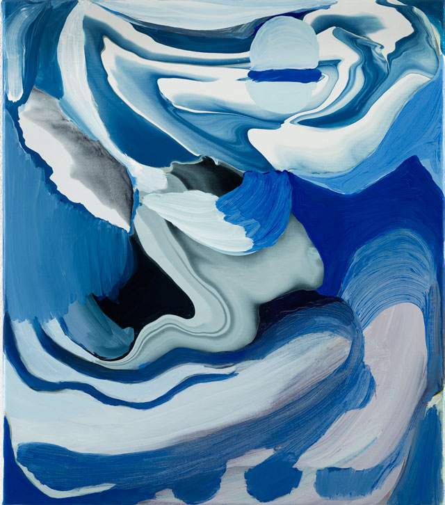 Rezi van Lankveld. Blue, 2016. Oil on canvas, 55 x 48 cm (21.65 x 18.9 in). Courtesy of the artist and Petzel, New York.