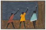 Jacob Lawrence. The Migration Series. 1940-41. Panel 58: In the North the Negro had better educational facilities. Casein tempera on hardboard, 18 x 12 in (45.7 x 30.5 cm). The Museum of Modern Art, New York. Gift of Mrs. David M. Levy. © 2015 The Jacob and Gwendolyn Knight Lawrence Foundation, Seattle / Artists Rights Society (ARS), New York. Digital image © The Museum of Modern Art/Licensed by SCALA / Art Resource, NY