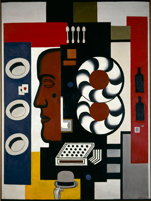 Fernand Léger. Composition à la main et aux chapeaux, 1927. Oil on canvas, 248.3 x 185.4 cm. Centre Pompidou, Paris Musée national d'art moderne/Centre de création industrielle.