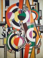 Fernand Léger. Les Disques, 1918. Oil on canvas, 268 × 208 × 3.9 cm. Musée d'art moderne de la ville de Paris.