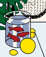 Roy Lichtenstein.  Still Life with Goldfish, 1972.  Oil and Magna on canvas.  Private Collection.  © Estate of Roy Lichtenstein/DACS 2012.