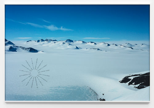 Richard Long. Antarctic Footprints, 2012. Photographic print, 92.5 X 138.5 cm. © the artist; Courtesy, Lisson Gallery, London.