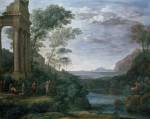 Claude Lorrain. <em>Ascanius Shooting the Stag of Sylvia,</em> 1682. Oil on canvas, 120 x 150 cm. 

        Inscribed: <em>CLAVDIO. I. V. F. A ROMAE 1682 Come. Ascanio. saetta il. Cervo di Silvia figliuola di Tirro lib. 7. Vig.
and CLAVDIO ROM</em>. 

© Ashmolean Museum, University of Oxford.