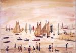 LS Lowry. Yachts, 1959. The Lowry Collection, Salford. © The Estate of LS Lowry.