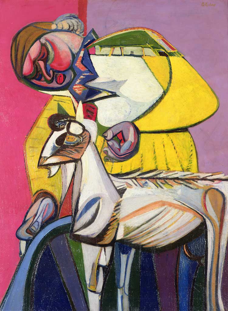 Robert Colquhoun, Woman with a Goat. © the artist's estate / Bridgeman Images. Victoria Gallery & Museum, University of Liverpool.