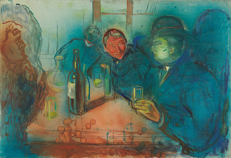 Edvard Munch, Kristiania Bohemians, c1907. Oil on canvas, 109.5 × 159.5 cm. Photo: Ove Kvavik. © Munch Museum.