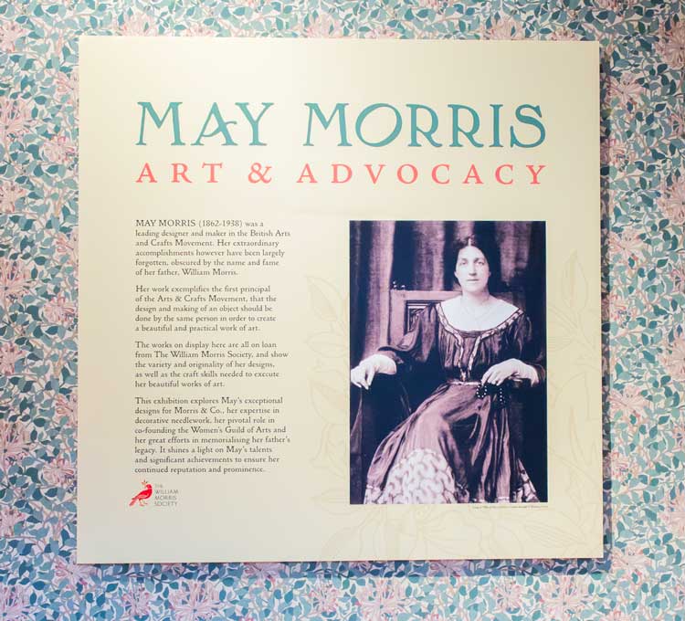 May Morris: Art & Advocacy, installation view, Russell-Cotes Art Gallery & Museum, Bournemouth,
5 April – 5 October 2025. Photo: Eliza Naden.
