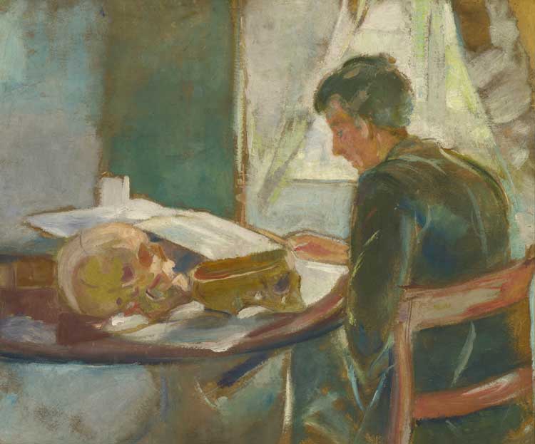 Edvard Munch, Andreas Munch Studying Anatomy, 1886. © Munchmuseet. Photo: Munchmuseet / Juri Kobayashi.