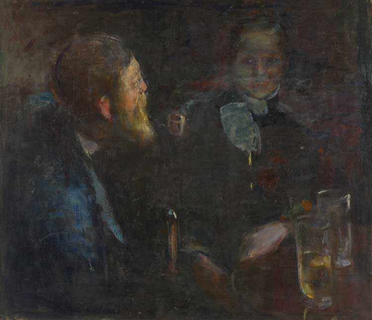 Edvard Munch, Tête-à-tête, 1885. Oil on canvas. © Munchmuseet. Photo: Munchmuseet / Halvor Bjørngård.