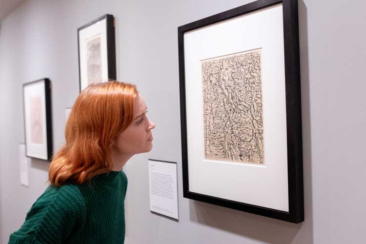 Installation view, Henri Michaux. Mescaline Drawings, The Courtauld Gallery. © Fergus Carmichael.