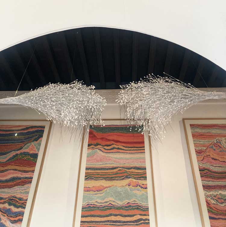 Safaa Erruas. Les deux bouquets, 2020/2021. Resin and metal needles, 90 x 200 cm. Photo: Allie Biswas.