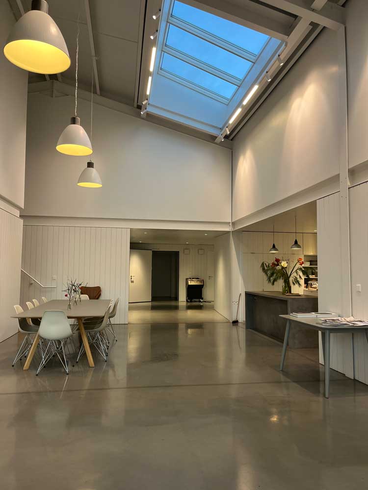 Studio Richter Mahr opens onto a welcoming foyer and shared eating space. Photo: Veronica Simpson.