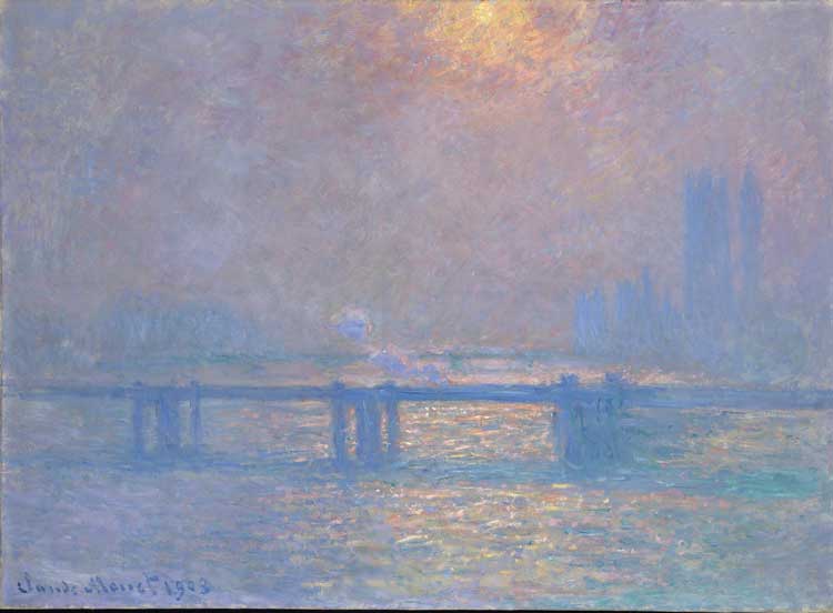 Claude Monet, Charing Cross Bridge, The Thames, 1903. Oil on canvas. Musee des Beaux-Arts, Lyon, Image © Lyon
MBA – Photo: Alain Basset.