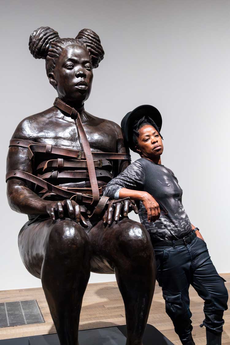 Zanele Muholi photographed at Tate Modern, 2024. Photo (c) Tate (Larina Fernandes).
