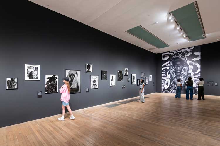 Zanele Muholi installation view at Tate Modern, 2024. Photo (c) Tate (Larina Fernandes).