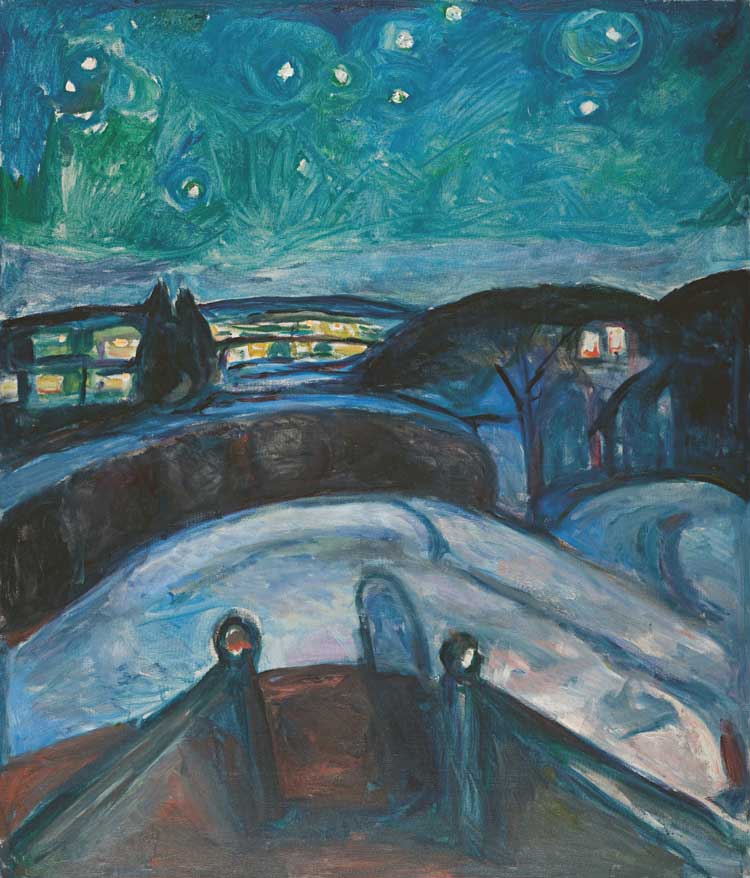 Edvard Munch, Starry Night, 1922–24. Photo © Munch, Oslo / Juri Kobayashi.