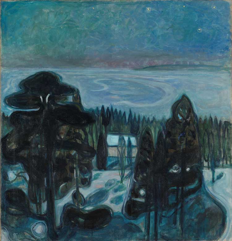 Edvard Munch, White Night, 1900-01. Nasjonalmuseet for Art, Architecture and Design. Photo: Børre Høstland.