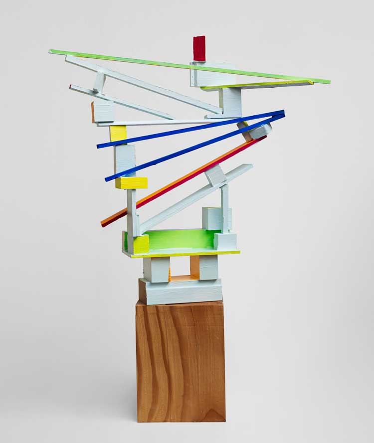 Rowan Mace, Untitled, 2022. Oil paint on wood, 45 x 45 x 14 cm. Photo: Ocean Teale.