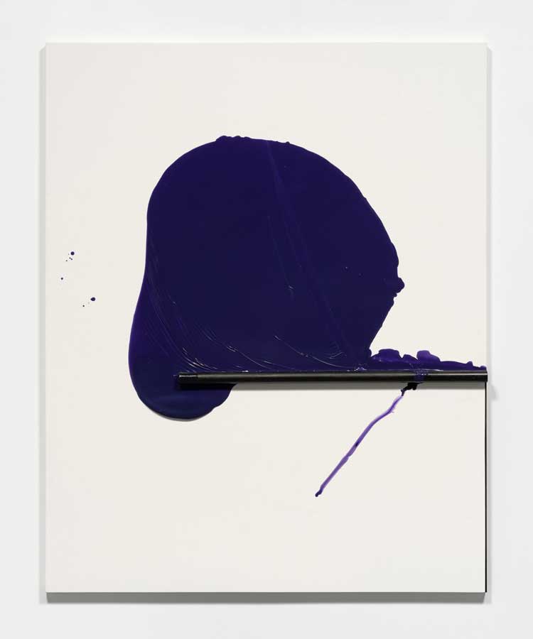 Takesada Matsutani, Propagation 25-B, 2025. Vinyl adhesive, acrylic, wooden stick on canvas mounted on panel, 162 x 130 x 6.4 cm (63 3/4 x 51 1/8 x 2 1/2 in). Courtesy Private Collection. Photo: Nicolas Brasseur.