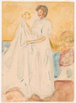 Edvard Munch, Nurse with Sheet, 1908. Photo: Ove Kvavik. © Munch Museum.