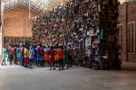 Ibrahim Mahama. Non-Orientable Nkansah, 2017. Mixed media. Dimensions variable. Red Clay public collection, Tamale, Ghana.
© the artist. Photo © Redclay Tamale (Ernest Sarkitey).