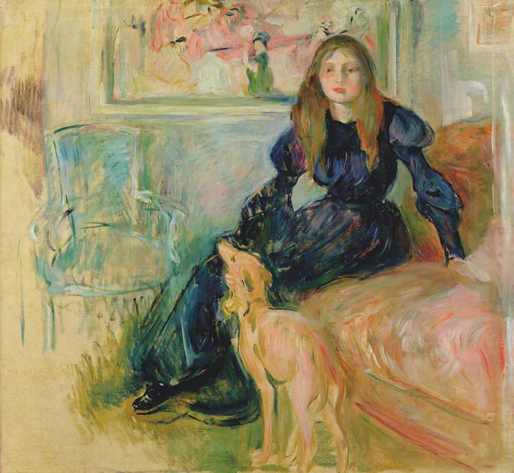 Berthe Morisot, Julie Manet with her Greyhound Laerte, 1893. © Musée Marmottan Monet, Paris.