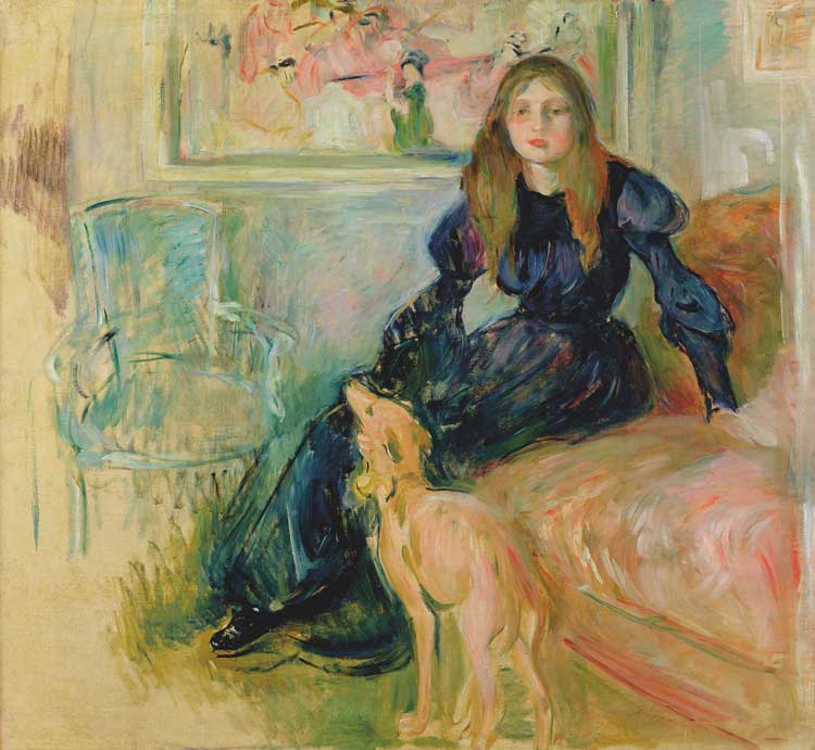 Berthe Morisot, Julie Manet with her Greyhound Laerte, 1893. © Musée Marmottan Monet, Paris.