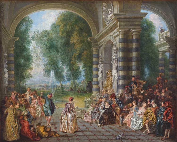 Antoine Watteau, Les Plaisirs du bal, c1715-17. Courtesy Dulwich Picture Gallery.
