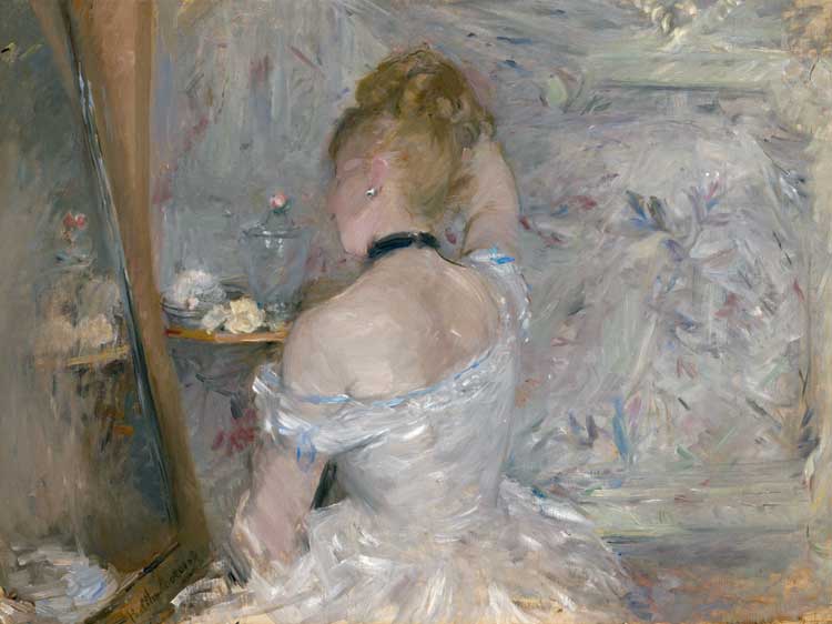 Berthe Morisot, Woman at her Toilette, 1875-80. Image courtesy of The Art Institute of Chicago, Stickney Fund.