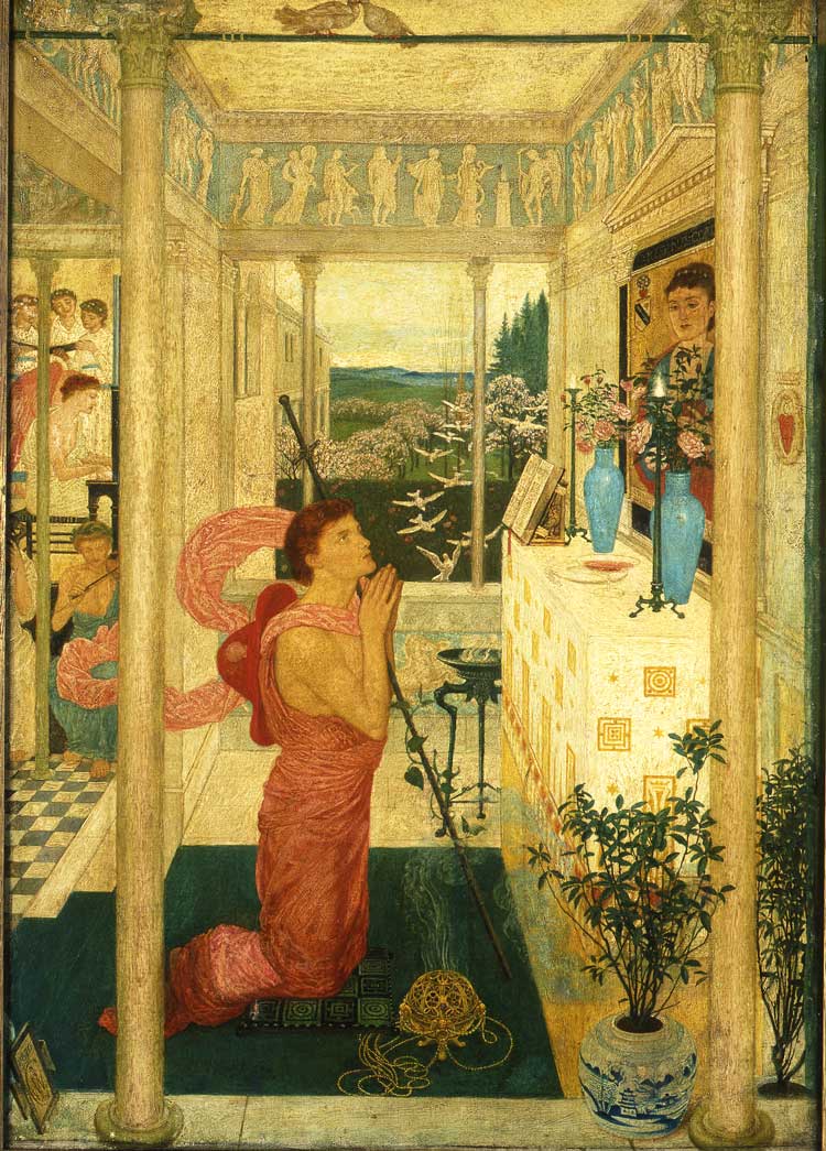 Walter Crane, Love's Altar, 1870. Oil on canvas. William Morris Gallery, London Borough of Waltham Forest.