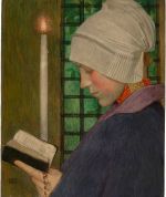Marianne Stokes, Candlemas Day, c1901. Tempera on wood. Tate.