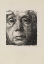 Käthe Kollwitz, Self-portrait, 1934. Lithograph on paper, 20 x 18.7 cm. © Käthe Kollwitz Museum Köln.