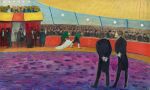 Marianne Werefkin, Circus – Before the Show, 1908/10. Tempera on cardboard, 53 x 88.5 cm. Leopold-Hoesch-Museum, Düren. Photo: © Peter Hinschlaeger.