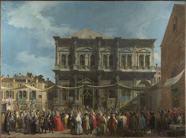 Canaletto (1697-1768), Venice: The Feast Day of Saint Roch, c1735. Oil on canvas. © The National Gallery.