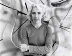Elizabeth Murray in her studio with Switchback, (in progress) Fall 1996. Photo: InOutStudio / © The Murray - Holman Family Trust/Artists Rights Society (ARS), New York/Courtesy Gladstone Gallery.