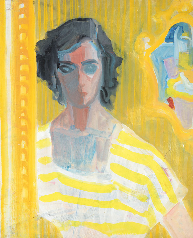 Margaret Mellis, Self-portrait in Yellow Dress, 1950. © Margaret Mellis Estate. Courtesy of The Redfern Gallery.