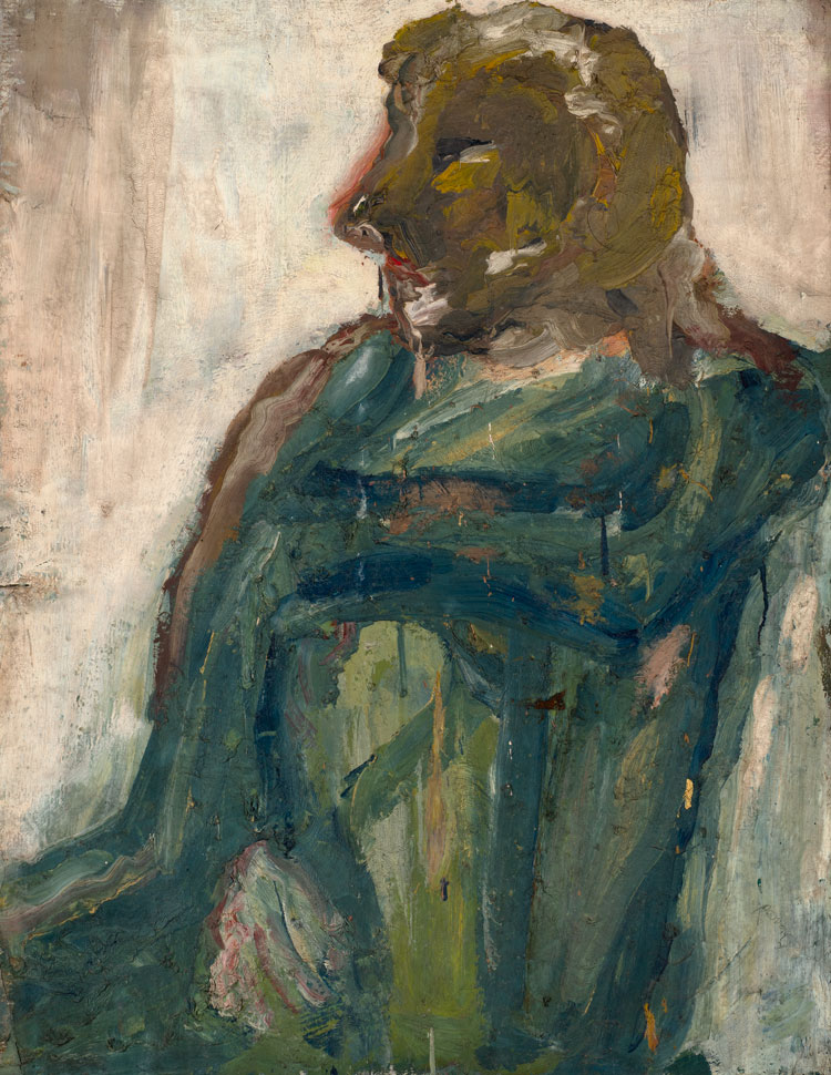 Gustav Metzger, Antwerp Model, 1949. Oil on canvas. Courtesy of The Gustav Metzger Foundation.