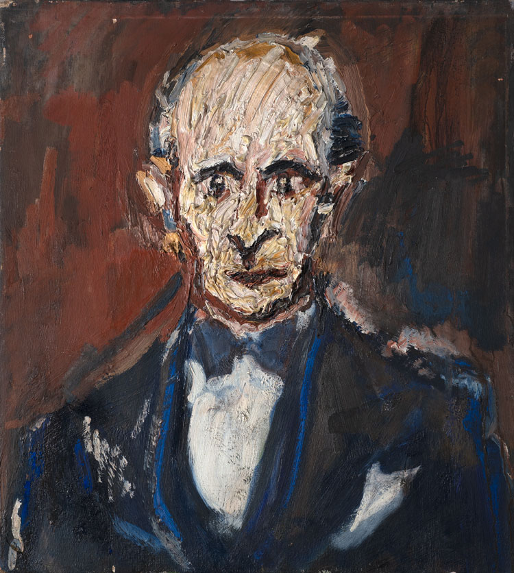 Gustav Metzger, Head of E. Royalton-Kisch, 1950. Oil on canvas. Courtesy of The Gustav Metzger Foundation.