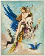 Gustave Moreau, Allegory of Fable 1879. Watercolour and gouache with traces of gold metallic paint. © Private Rothschild Collection / Jean-Yves Lacôte.