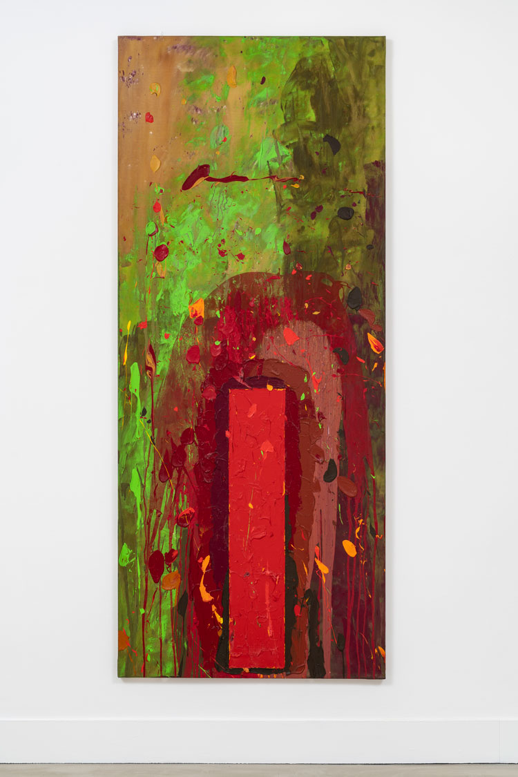 John Hoyland. 4.3.70, 1970. Acrylic on canvas, 243.8 × 101.6 cm (96 × 40 in). Photo: Damian Griffiths. © Estate of John Hoyland. All rights reserved, DACS 2021 Image courtesy of Maximillian William, London.