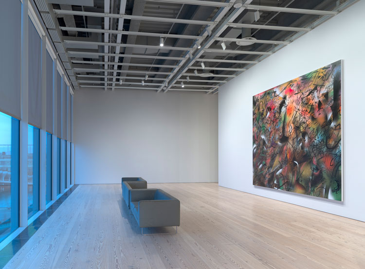 Julie Mehretu, Ghosthymn (after the Raft), 2019-21. Installation view, Whitney Museum of American Art, New York, 24 March – 8 August 2021).  Photo: Ron Amstutz.